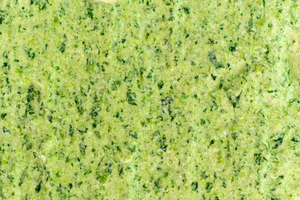 Textura Rollo Suizo Cocido Rollo Menta Espinacas Con Crema Enfoque — Foto de Stock