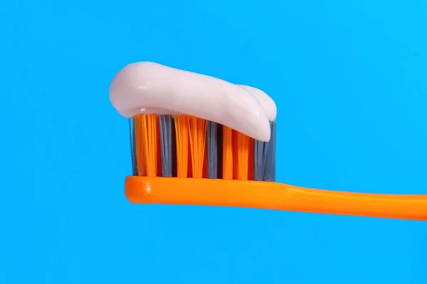 Οδοντόβουρτσα Μια Έννοια Υγιεινής Κοντινό Πλάνο Έννοια Του Βουρτσίσματος Των — Φωτογραφία Αρχείου