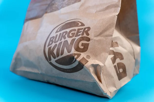 Tyumen Rússia Janeiro 2022 Burger King Logo Restaurante Fast Food — Fotografia de Stock