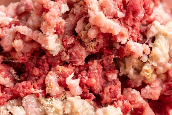 Minced meat, meat delicacies, texture background Selective focus