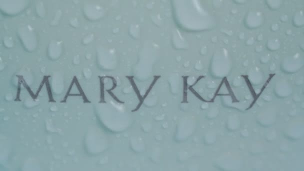Тюмень Россия Июля 2022 Года Закрытие Логотипа Компании Mary Kay — стоковое видео