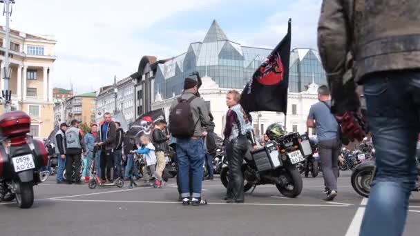 Vladivostok Russie Novembre 2021 Fête Moto Sur Place Centrale Aux — Video