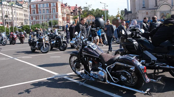 Vladivostok Russia November 2021 Motorcycle Festival Central Square Fighters Power — Stock Photo, Image