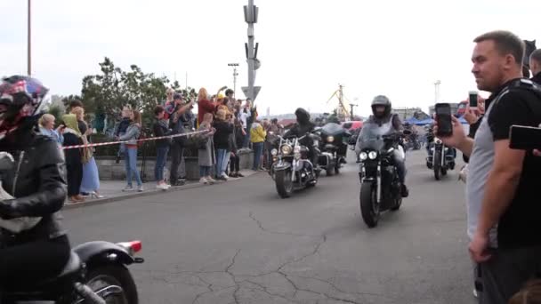 Vladivostok Rusko Listopadu 2021 Motocyklový Festival Centrálním Náměstí Pro Bojovníky — Stock video