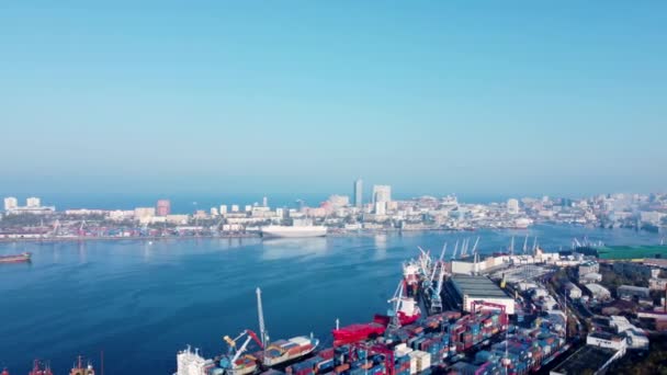 Vladivosztok Oroszország 2021 November Kilátás Arany Hídra Churkin Utcai Félsziget — Stock videók