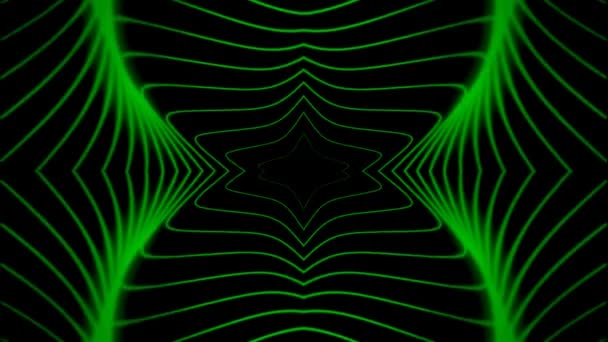 Abstract Green Hypnotic Lines Stock Video Great Video 1920X1080 Video — Stockvideo