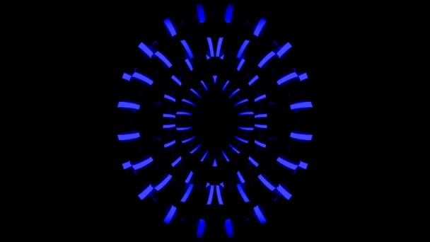 Blue Hypnotic Circles Stock Video Great Video 1920X1080 Video Clip — Stock Video
