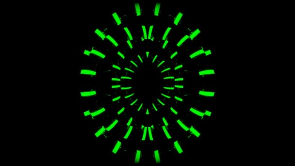 Green Hypnotic Circles Stock Video Great Video 1920X1080 Video Clip — Stock Video