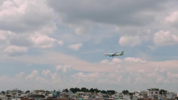 Atterraggio Etihad Airbus Airways Aereo 350 All Aeroporto Chi Minh — Video Stock