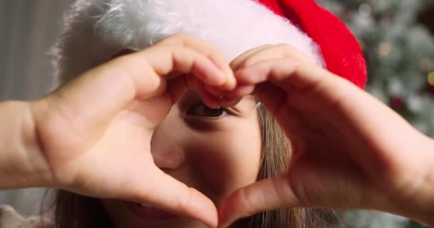 모양의 모양의 손가락을 사랑을 나누는 블로거 축하하는 구독자 크리스천 축하하는 — 비디오