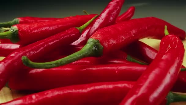 Les Piments Rouges Mûrs Sont Délice Culinaire Culture Commerciale Numéro — Video