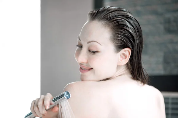 Attractive Mixed Female Taking a bath — Stock Photo, Image