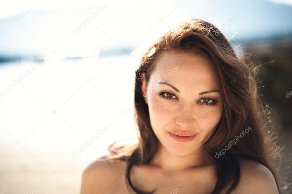 Attractive Asian Female looking at the camera
