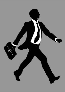 İş adamının siyah beyaz vektörü