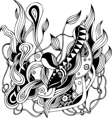 vektör siyah ve beyaz soyut desen