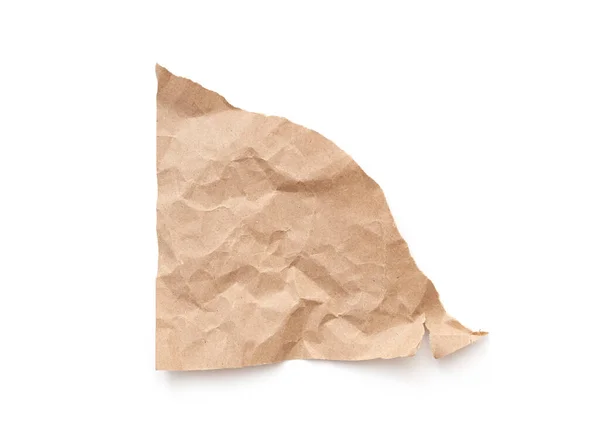 Zerrissenes Blatt Papier Blanko Beschädigtes Papier Braunes Dreieck Als Verpackung — Stockfoto