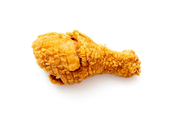 Gebratene Chicken Drumsticks Hühnerbein Isoliert Auf Weiß Ansicht Von Oben — Stockfoto