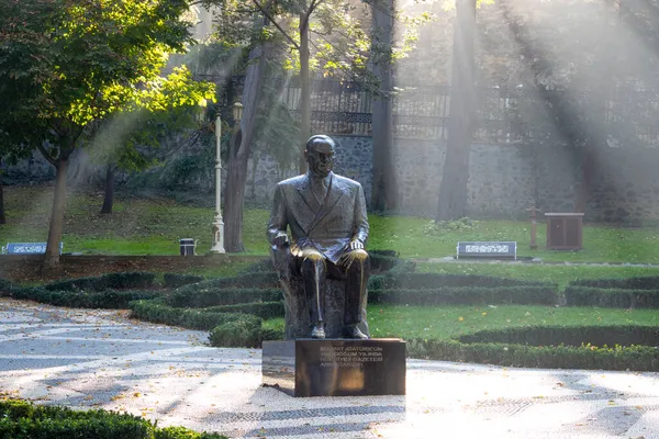 Istanbul Ottobre Monumento Mustafa Kemal Ataturk Presso Parco Cittadino Gulhane — Foto Stock