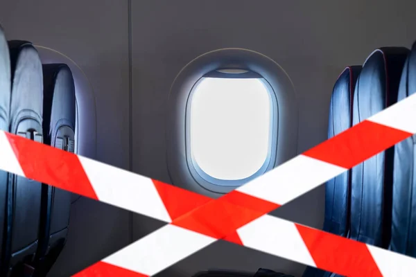 Lege Binnenkant Van Een Vliegtuig Bureaucratie Betekent Hier Niet Zitten — Stockfoto