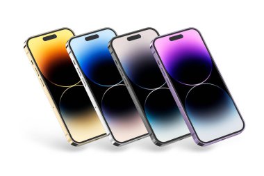 Cracow, Polonya - 30 Eylül 2022: iPhone 14 Pro.