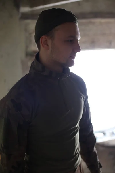 Taktisk Skjorta Med Skydd Militär Ammunition Ukrainas Armé Kläder — Stockfoto
