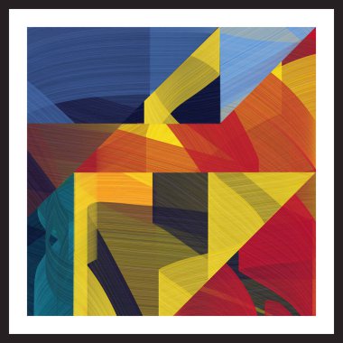 Soyut geometrik poster ve duvar resmi, grafik geometrik şekiller elementler, oturma odası posteri, duvar süslemesi. Modern Soyut Boyama Sanatı. Çağdaş sanat. 