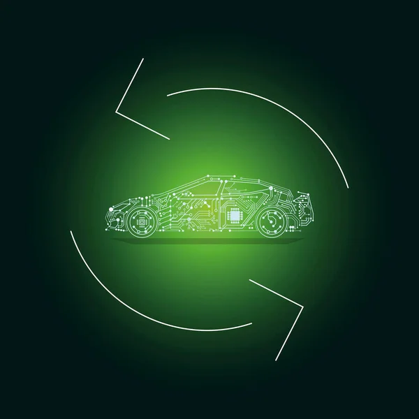 Ilustracja Samochodu Elektrycznego Samochód Lub Akumulator Samochodelektryczny Samochód Ilustracja Samochód — Zdjęcie stockowe