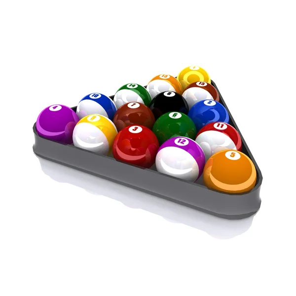 3D rendered isolated Billiard balls — Stock Photo, Image