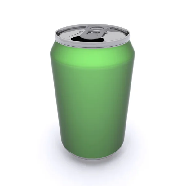 3D renderizado bebida de alumínio verde pode — Fotografia de Stock