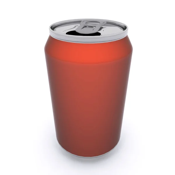 3D utsmält röd aluminium drink kan — Stockfoto