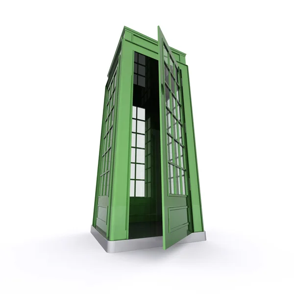 3D işlenmiş yeşil telefon kabini