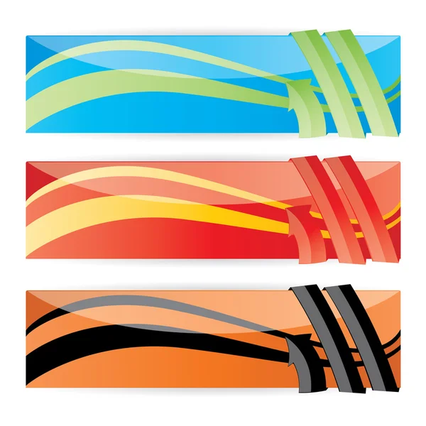 Set banner web Vector Color — Vettoriale Stock