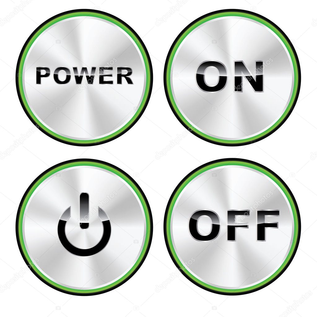 Vector ON - OFF Power button set