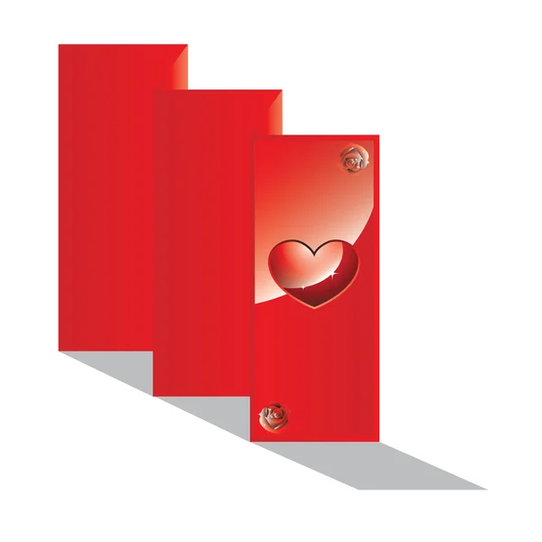 ベクトルのバレンタインのパンフレットのデザイン — ストックベクタ