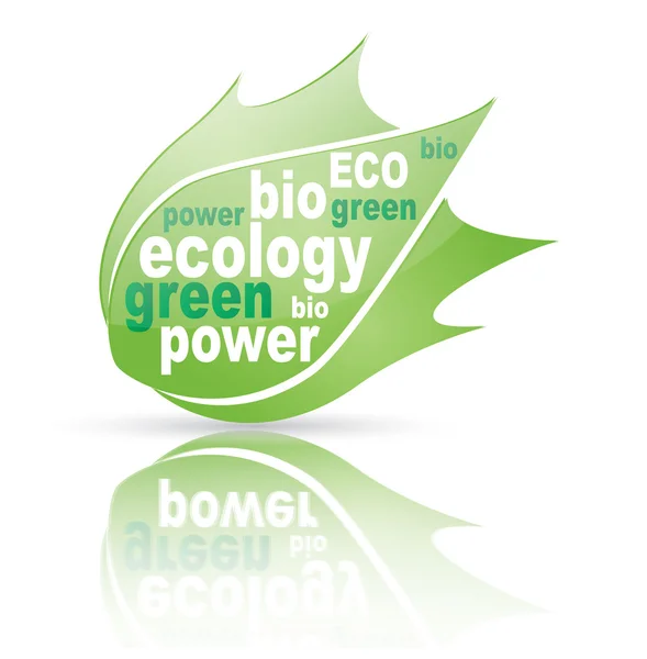 Vector green Ecological symbol — Stock Vector