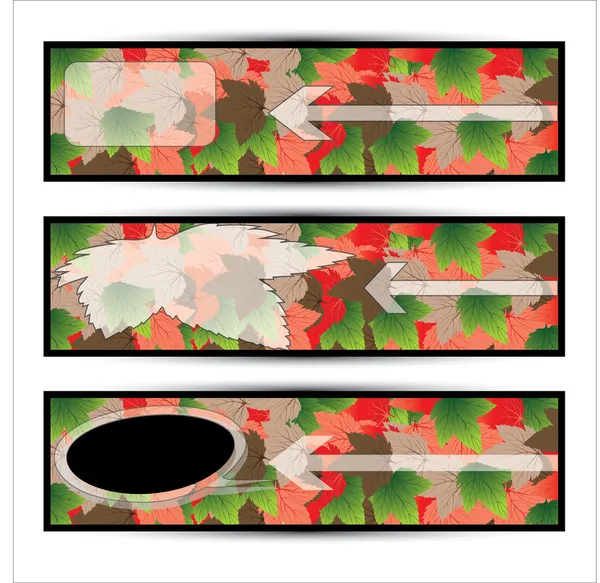 Conjunto de banner de otoño vectorial — Vector de stock