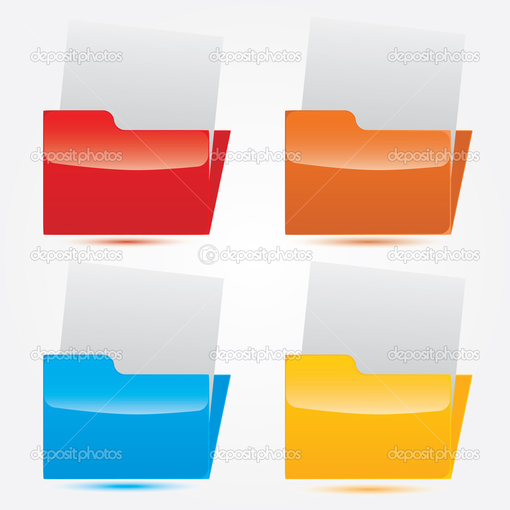 Vector modern folder design set