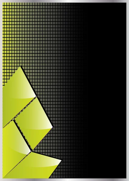 Design de brochura abstrata verde vetorial — Vetor de Stock