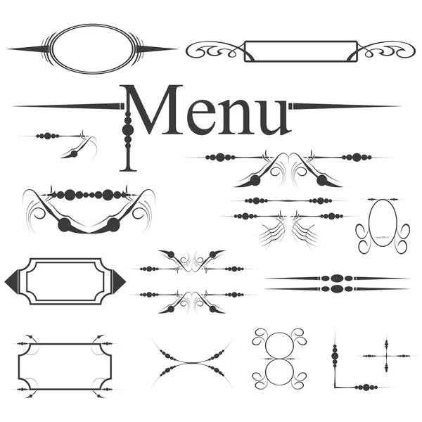 Vektör vintage tasarım ögesi ayarlandı