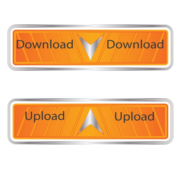 Vector Download - Upload button set — Stock Vector