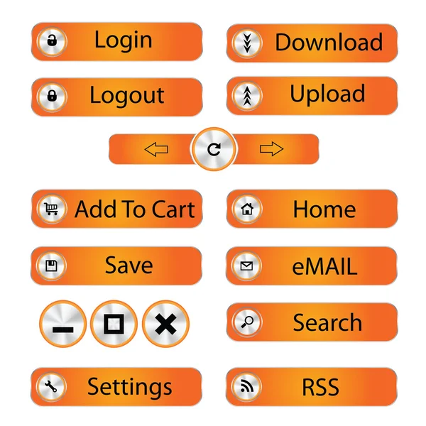 vektör modern web düğme kümesi