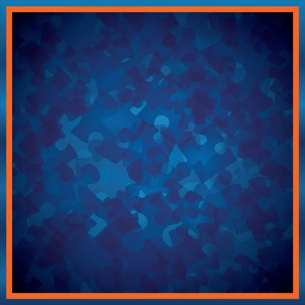 Vector moderne blauwe puzzel achtergrond - brochureontwerp — Stockvector