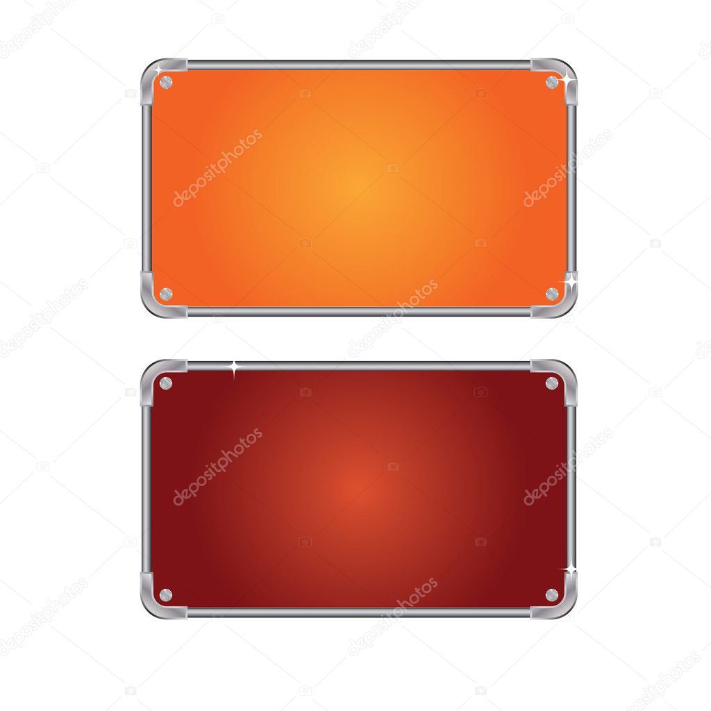 Vector color advertising panel set
