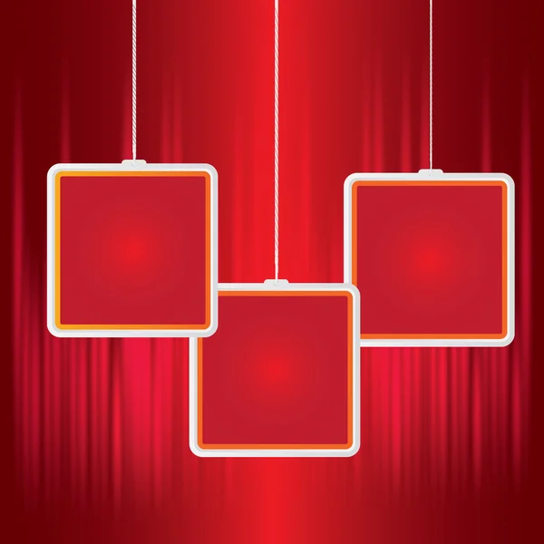 ベクトル テキスト ボックスと赤のパンフレットのデザイン — ストックベクタ