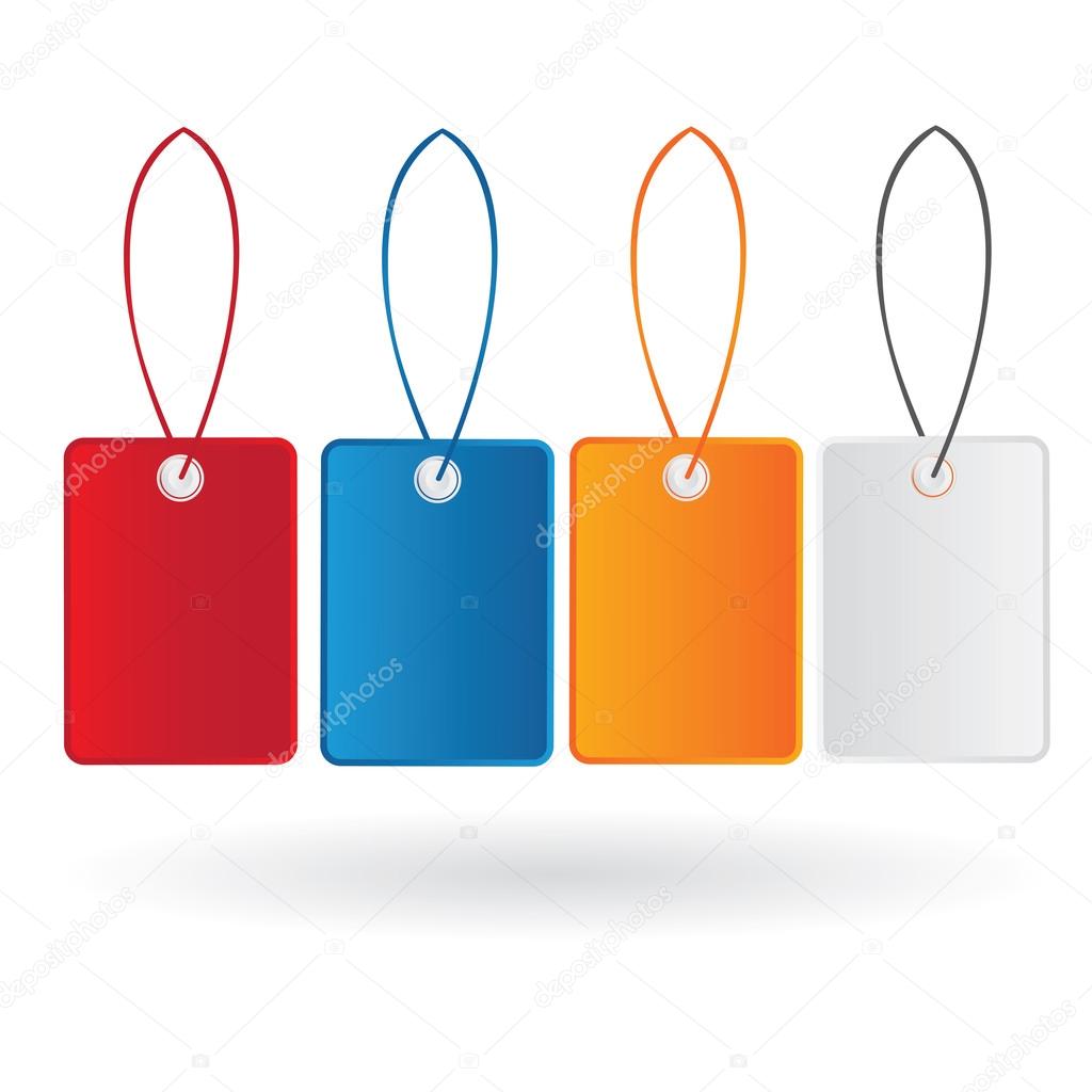 Vector color price tag set