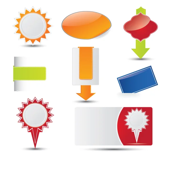 Vektör renk özel indirim etiketi - etiket kümesi