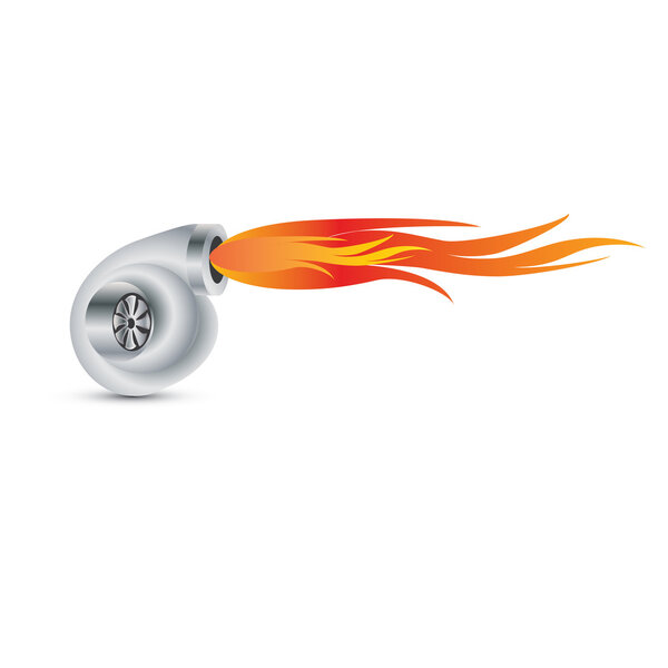 Символ векторного автомобильного турбокомпрессора
