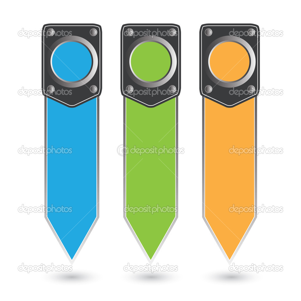 Vector vertical color banner-sticker design