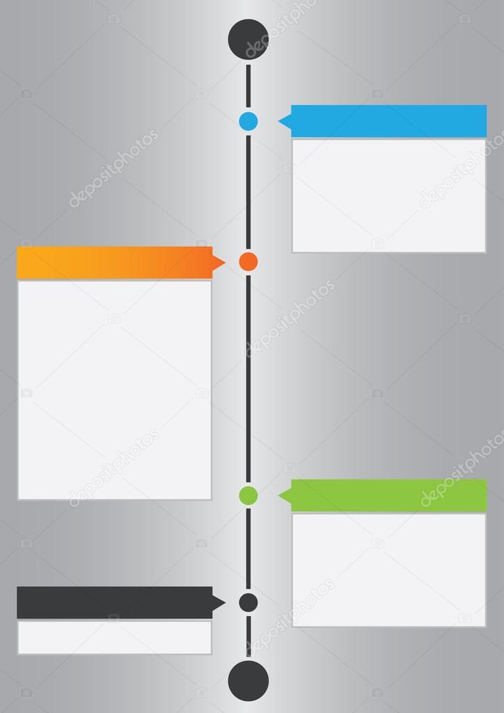 Vector timeline design template
