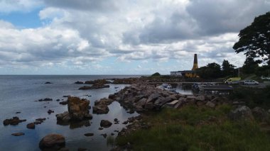 Baltık Denizi 'nin güzel akşam manzarası 